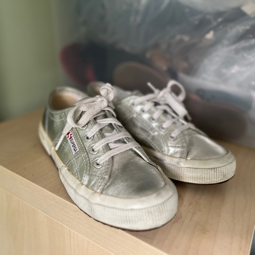 Superga Silver Sneakers 6.5